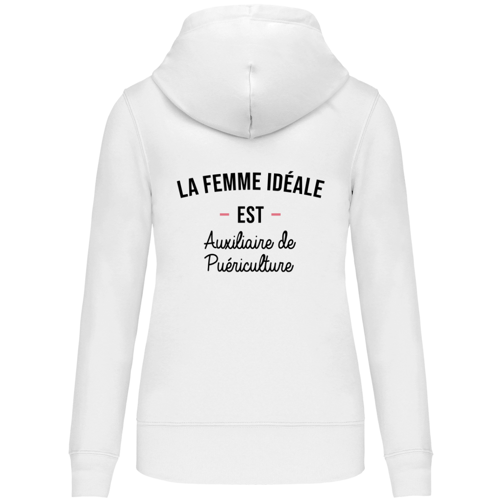 Auxiliaire de puériculture Femme idéale  Sweat-shirt Zippé femme –  Boutique des Soignants