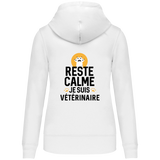 Reste calme je suis vétérinaire | Sweat-shirt à capuche Zippé femme