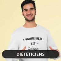 Sweat Diététicien. Cadeau homme dieteticien.