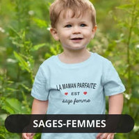Tshirt Enfant Sage-Femme. Body bébé bavoir.