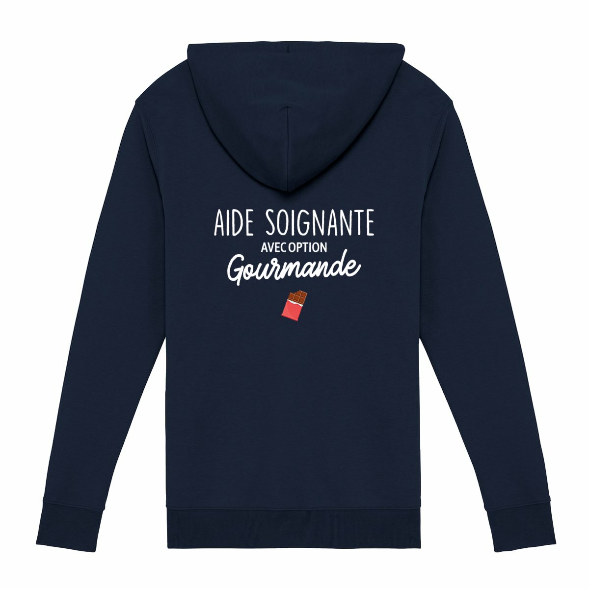 Gilet zippé Aide soignante option gourmande - dos_0