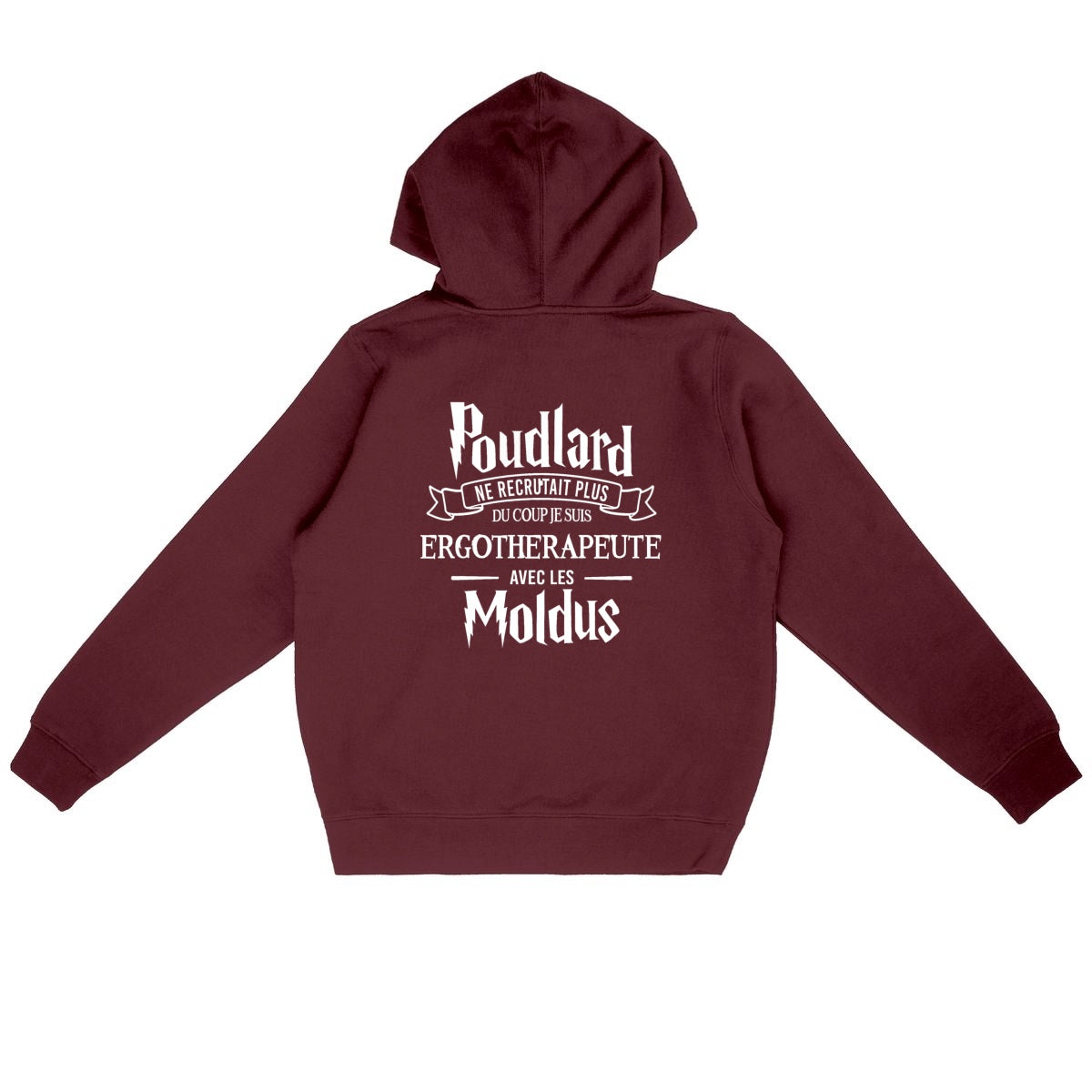 Sweat à capuche / Pull Poudlard Ergothérapeute - dos_bordeaux