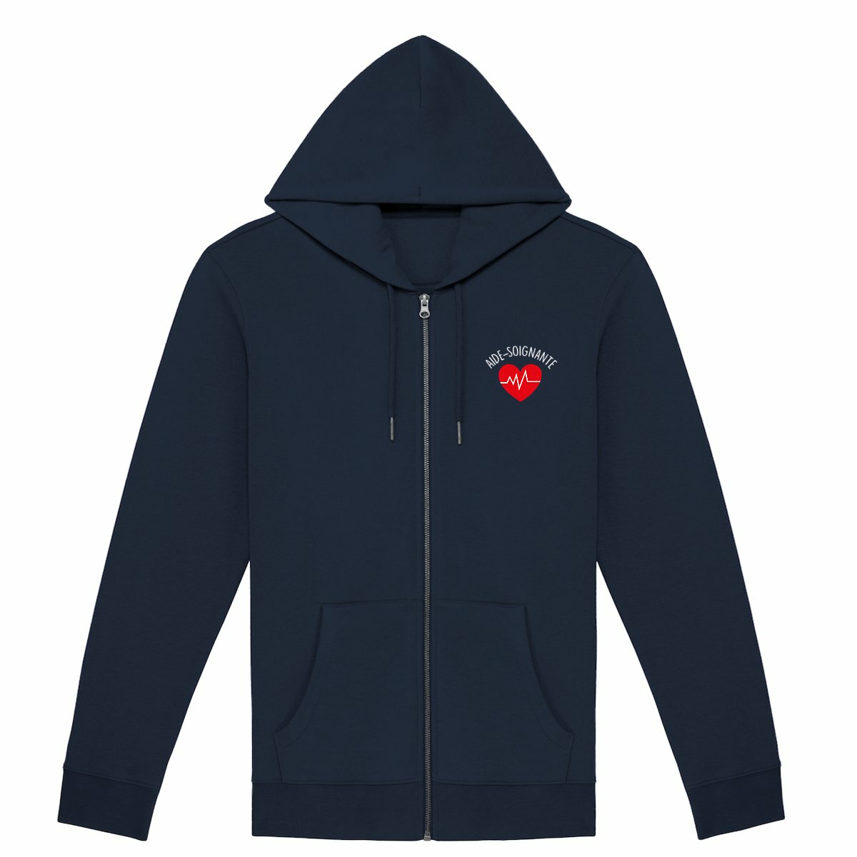 Gilet zippé Aide soignante coeur