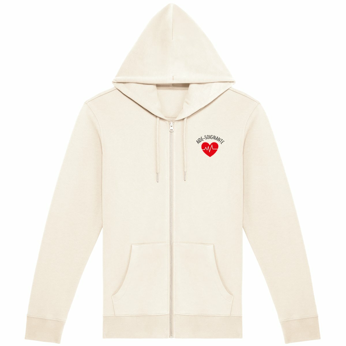 Gilet zippé Aide soignante coeur