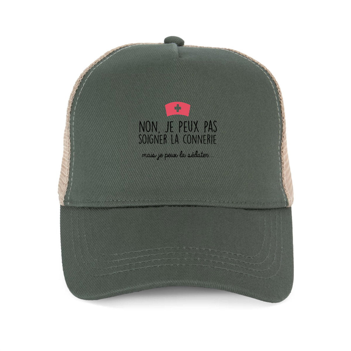 Casquette Soigner la connerie - face_1
