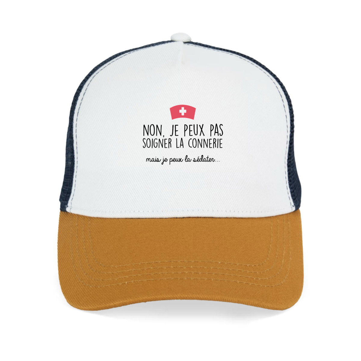 Casquette Soigner la connerie - face_2