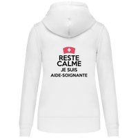 Reste Calme Aide Soignante | Sweat-shirt Zippé femme