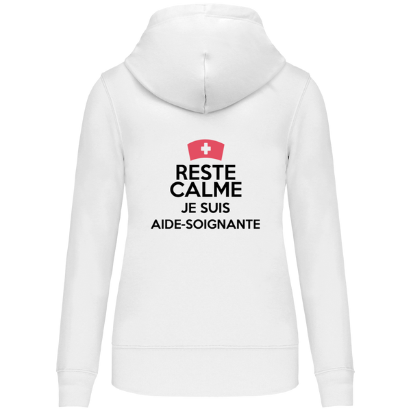 Reste Calme Aide Soignante | Sweat-shirt Zippé femme
