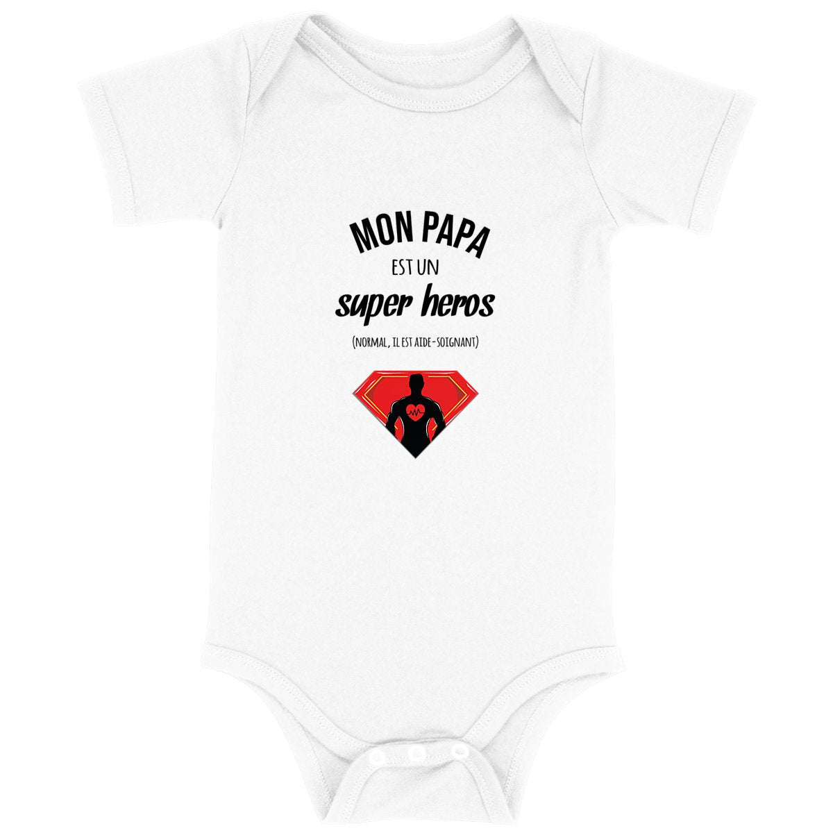 Papa super-héros aide soignant