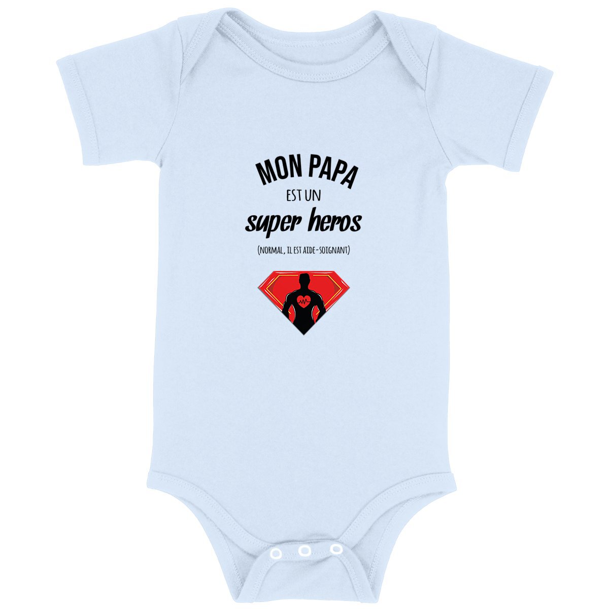 Papa super-héros aide soignant